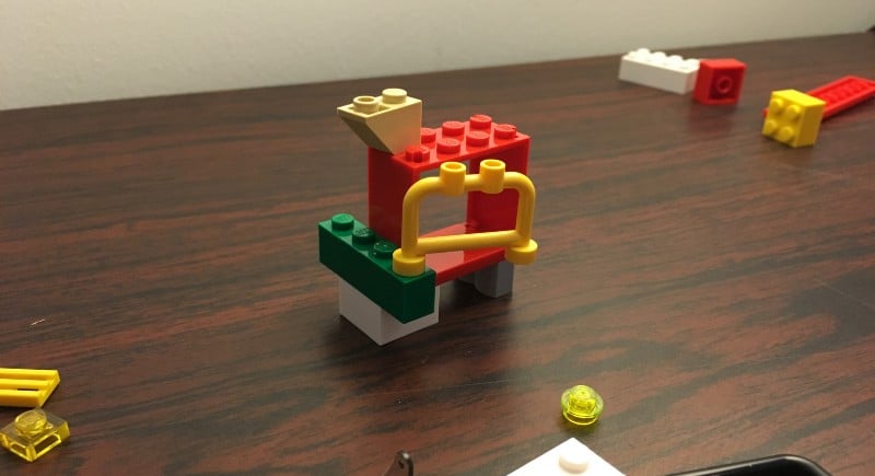 a Lego structure built at an HCD workshop