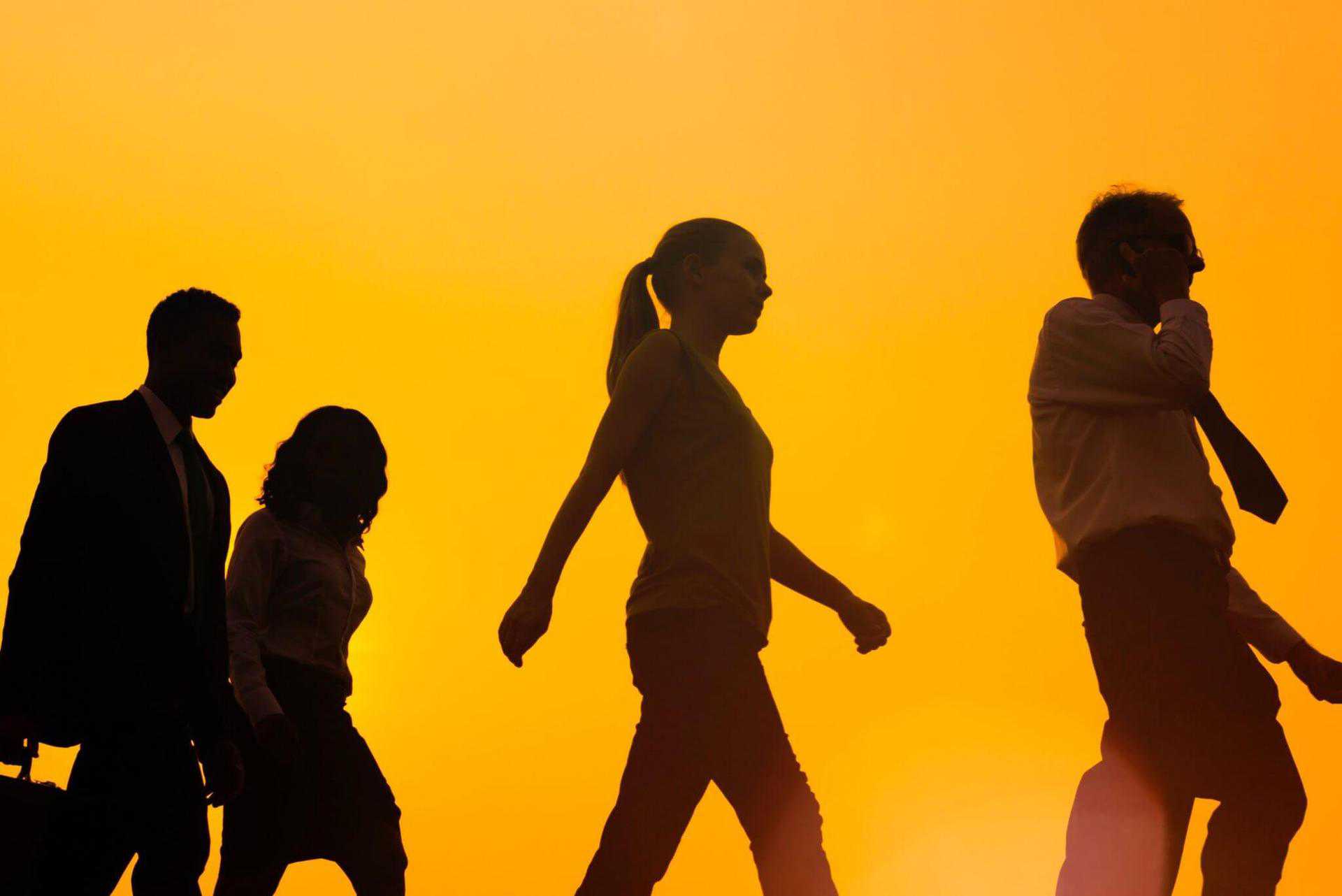 A group of people walking together