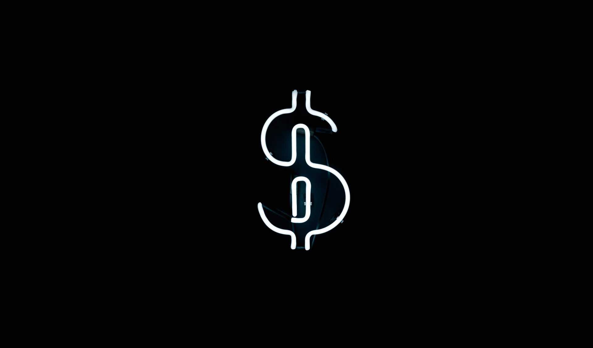 A Neon dollar sign