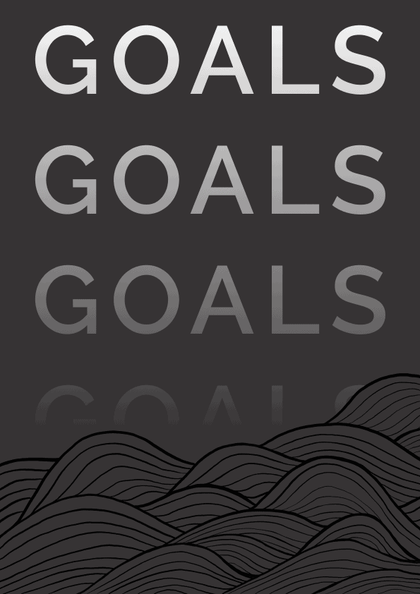 The sea with text of "goals"