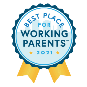 Best Place for Working Parents 2021 Badge