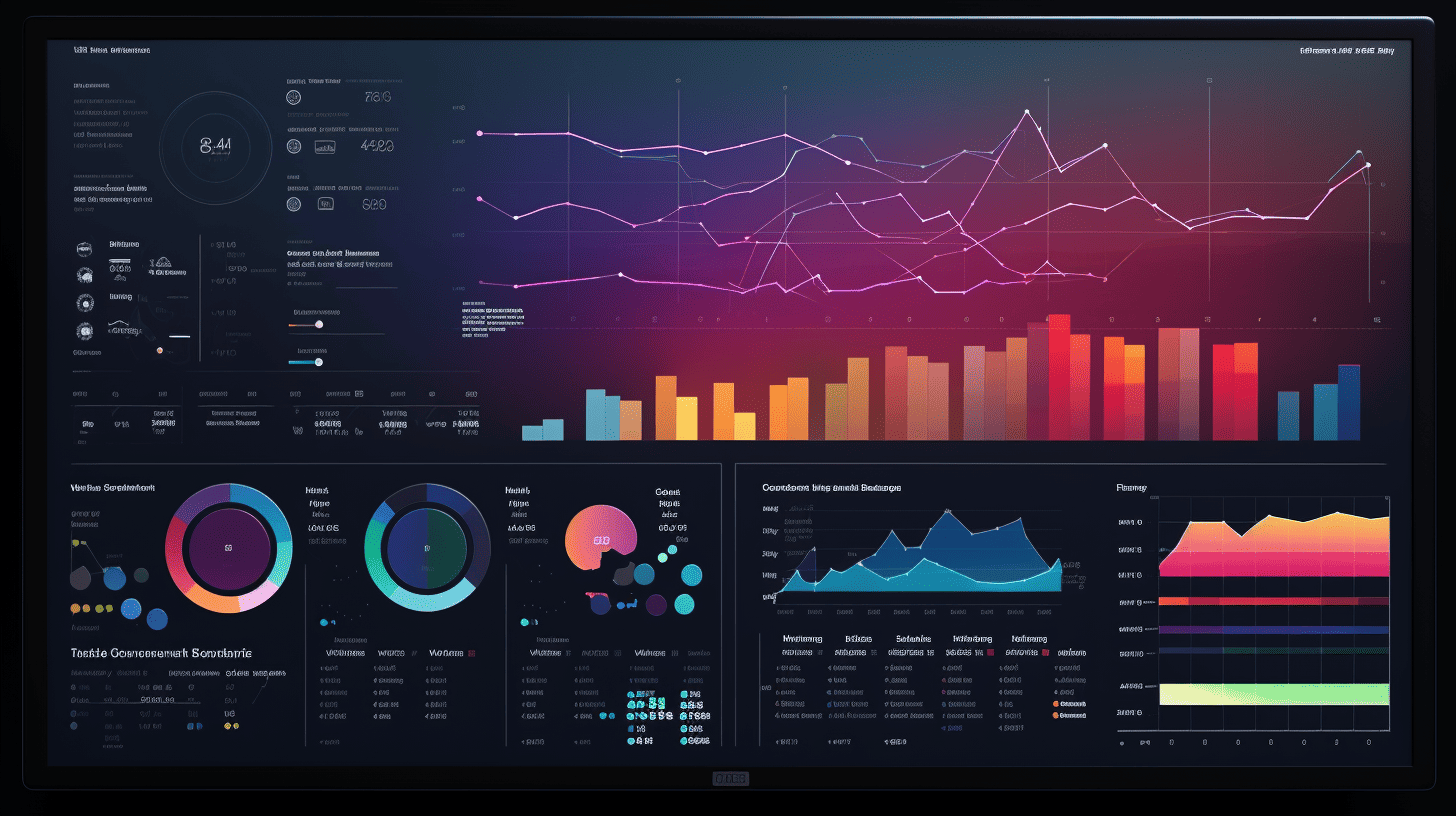 Sample data analytics dashboard. For example, data to monitor SEO.