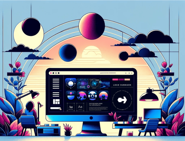 An illustration of a computer with CauseLabs' social impact company brand displayed, features our Website Care Plans and Planes de Cuidado de Sitios Web pages. Represents a WordPress Agency toolkit.