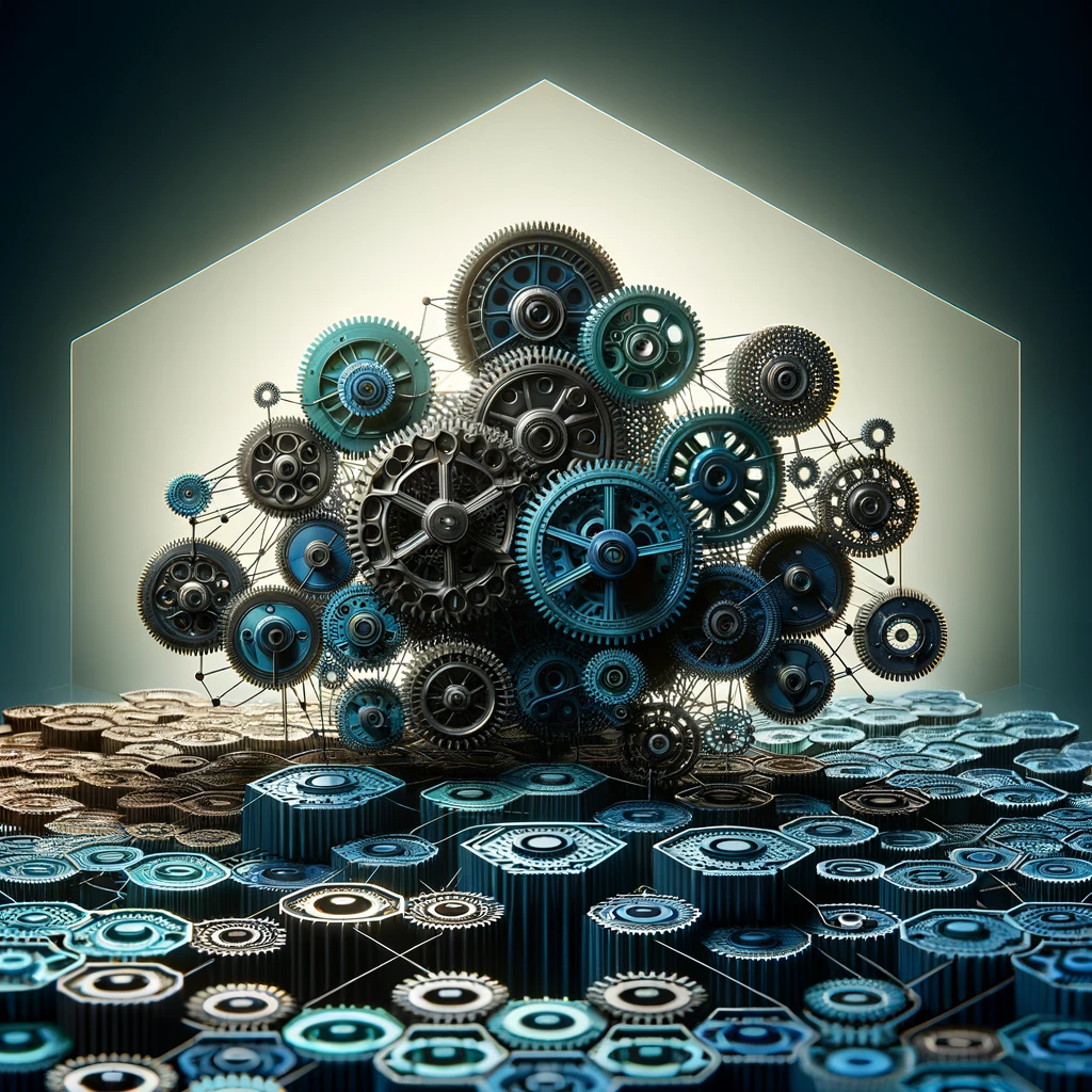 CauseLabs created illustration of gears to represent our website care plans.