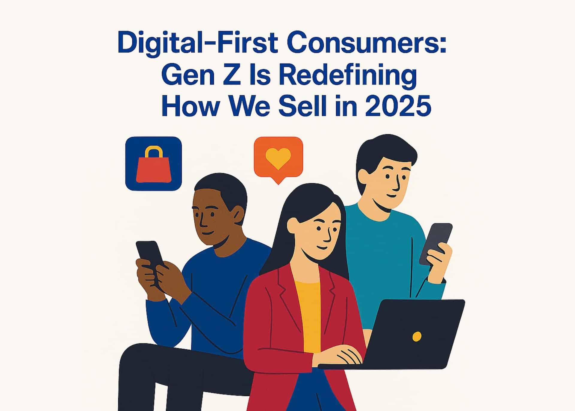 Illustration for the blog digital first consumers gen z redefining how we sell in 2025