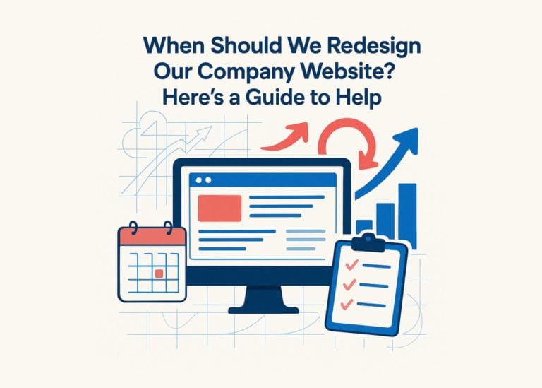 Illustration for the blog when should we redesign our company website