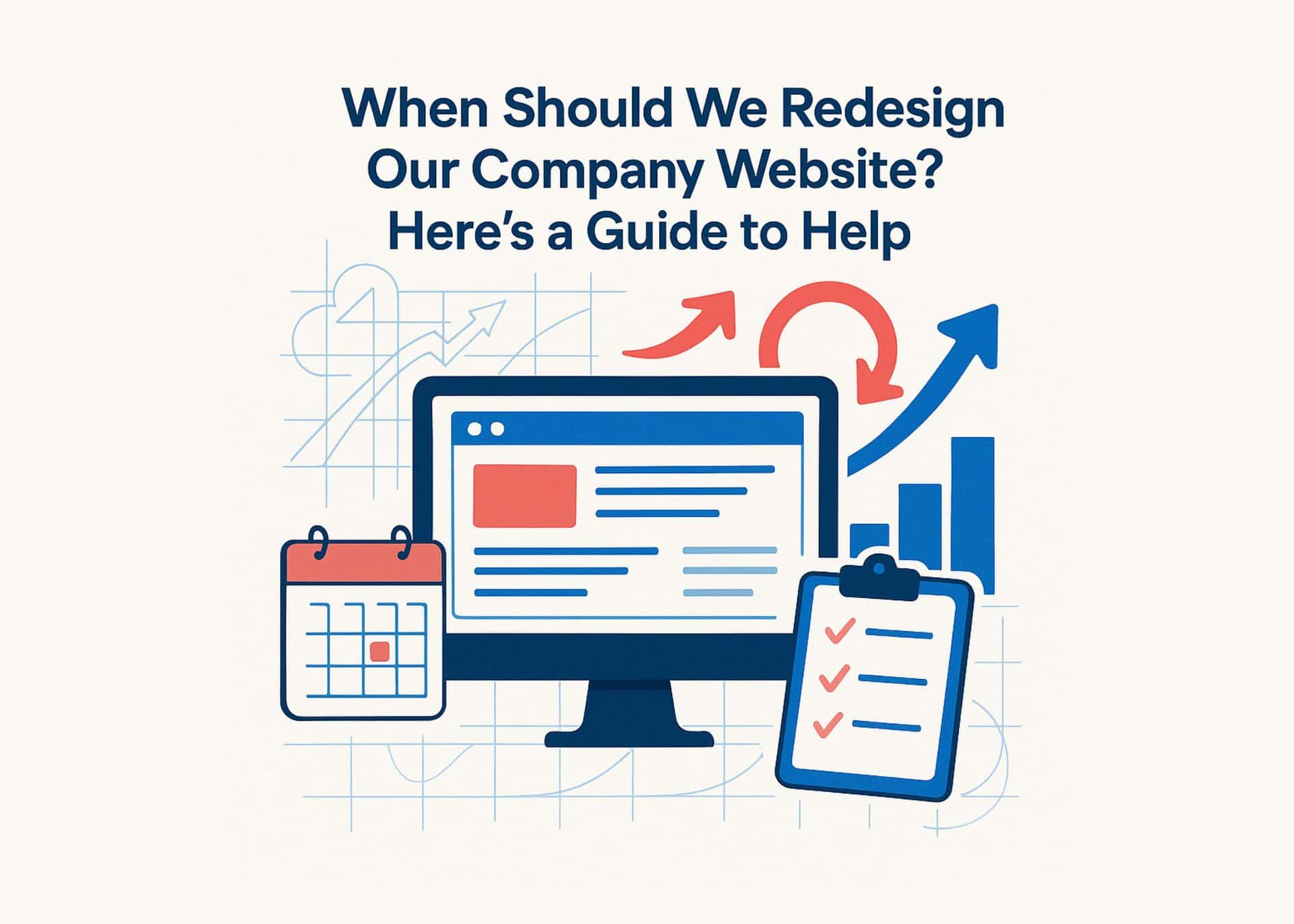 Illustration for the blog when should we redesign our company website