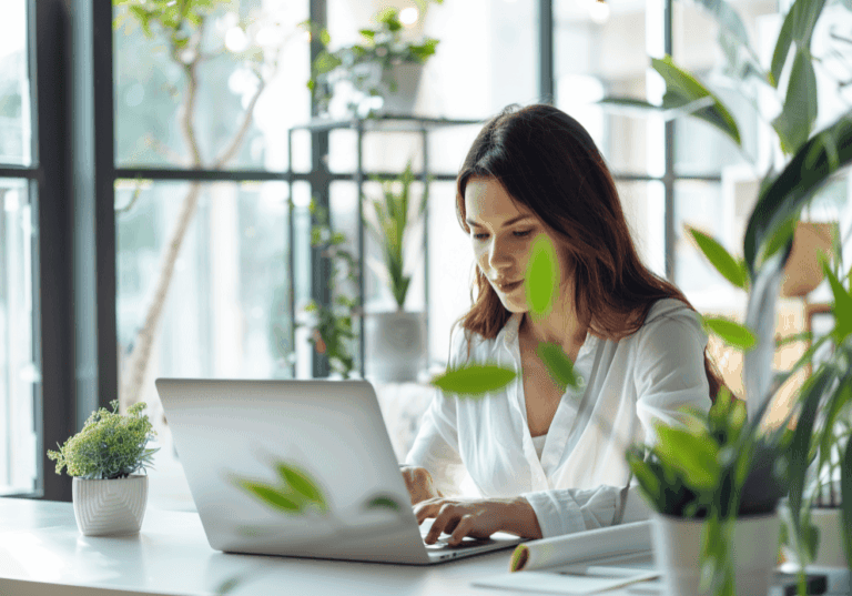 A professional woman in a clean modern office. Featured image for the post: How Do Website Care Plans Keep Your Website in Top Shape?