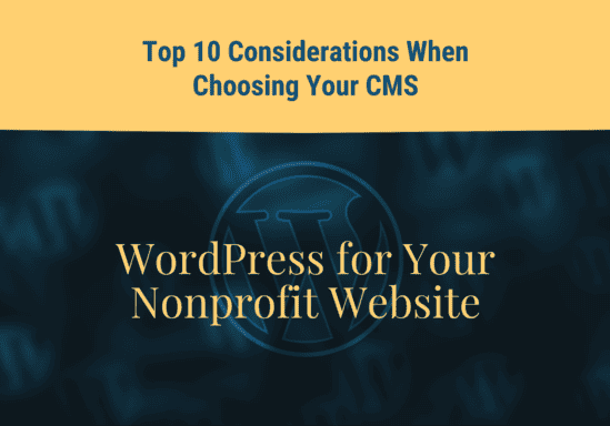 Banner Graphic: WordPress for Your Nonprofit Website