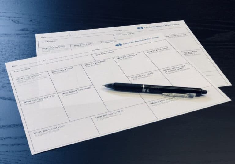 CauseLabs Mission Model Canvas worksheet