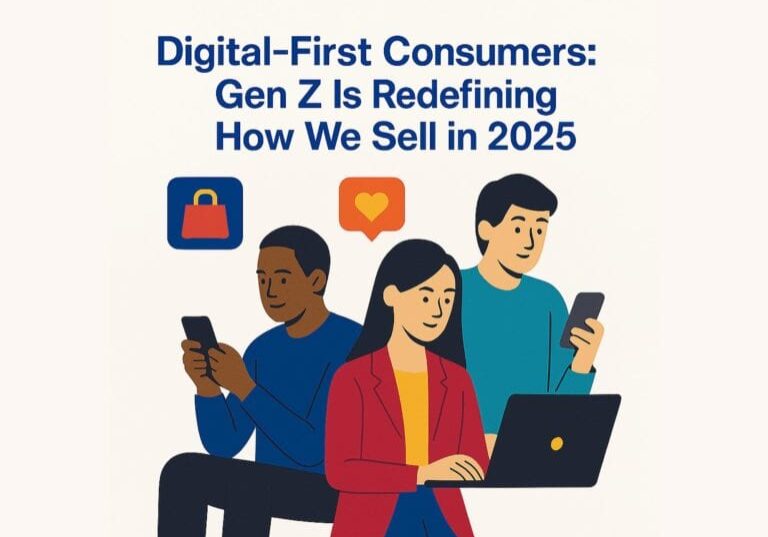 Illustration for the blog digital first consumers gen z redefining how we sell in 2025