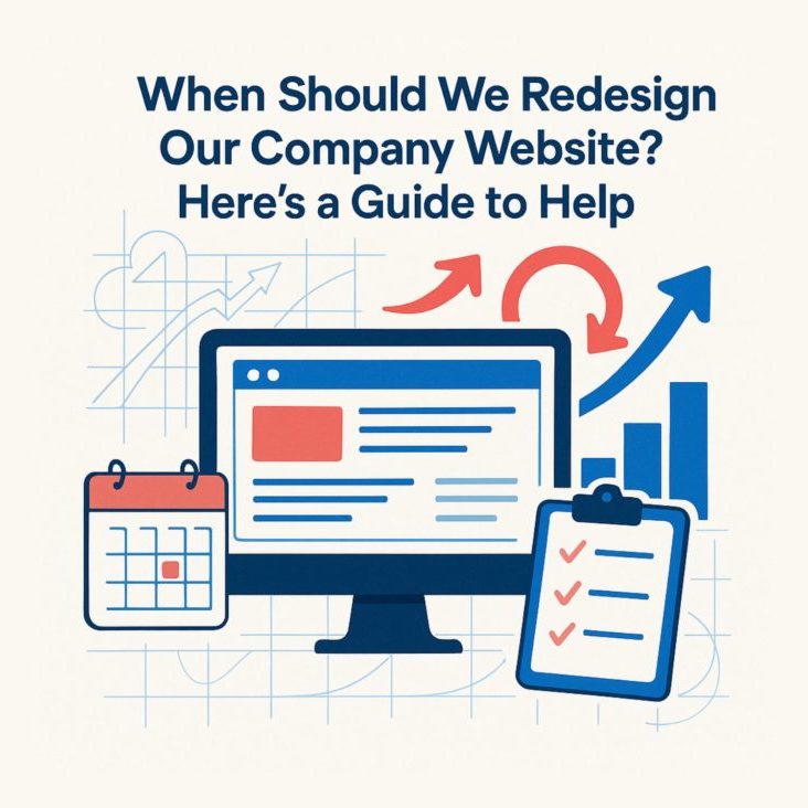 Illustration for the blog when should we redesign our company website