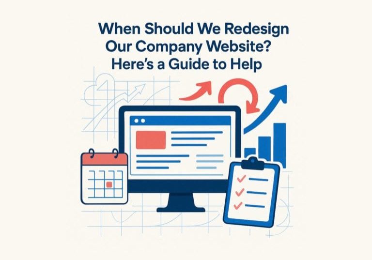 Illustration for the blog when should we redesign our company website