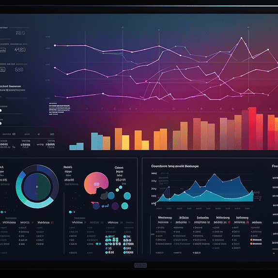 Sample data analytics dashboard. For example, data to monitor SEO.