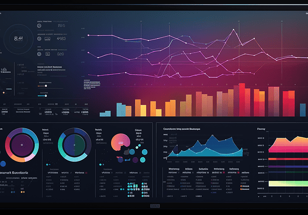 Sample data analytics dashboard. For example, data to monitor SEO.