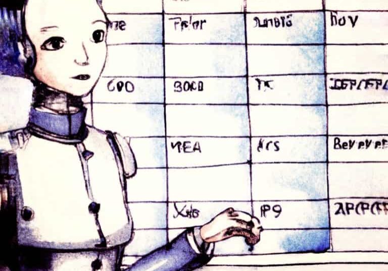 a whiteboard with an abstract maintenance schedule