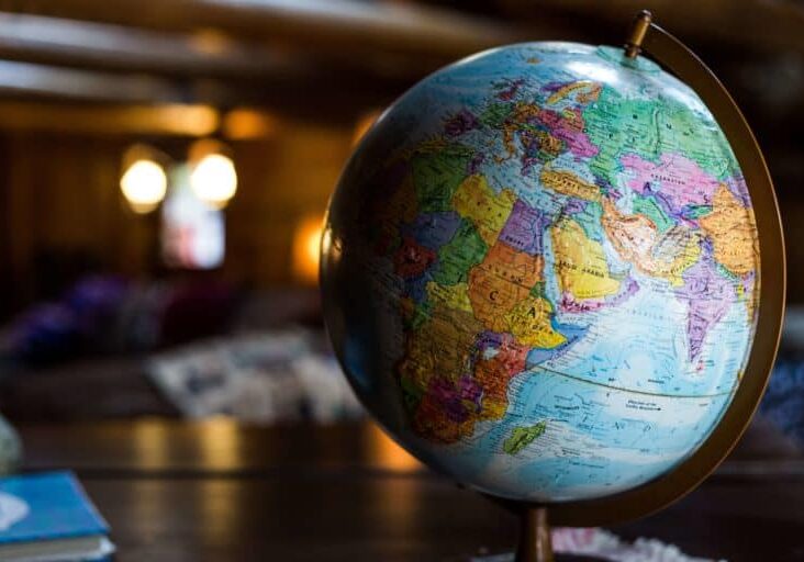 An antique globe