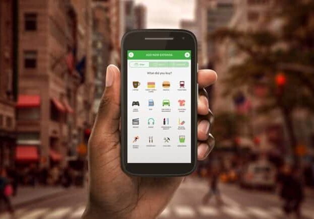 A phone using the MyPath financial literacy app. Shows the mobile phone breakpoints.