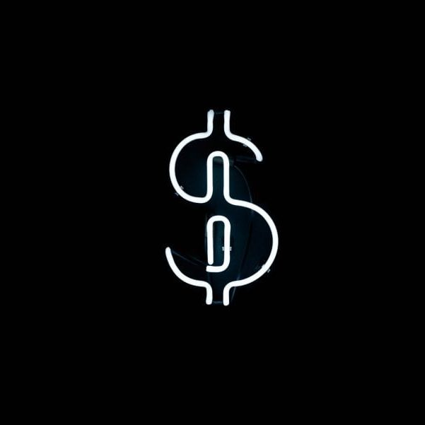 A Neon dollar sign